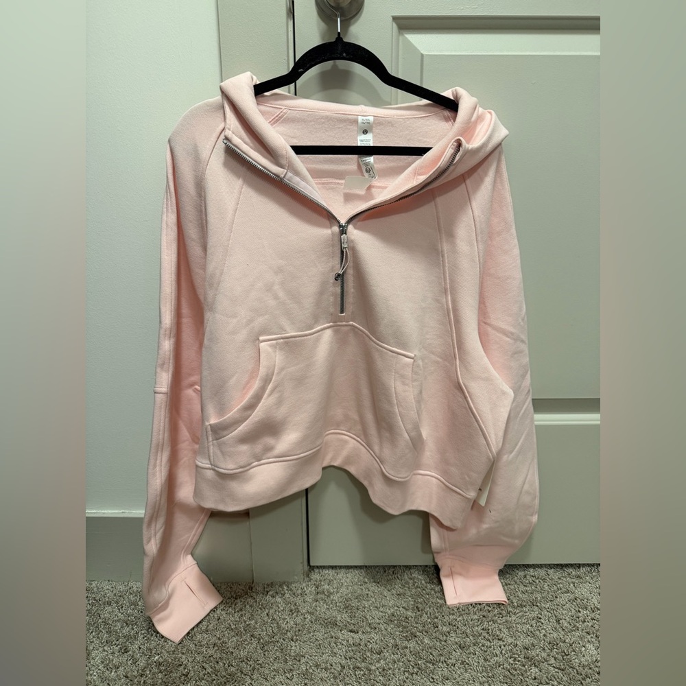 Lulu Lemon XL/XXL Strawberry Milkshake Scuba Oversized Half Zip Hoodie. 💕⚡️